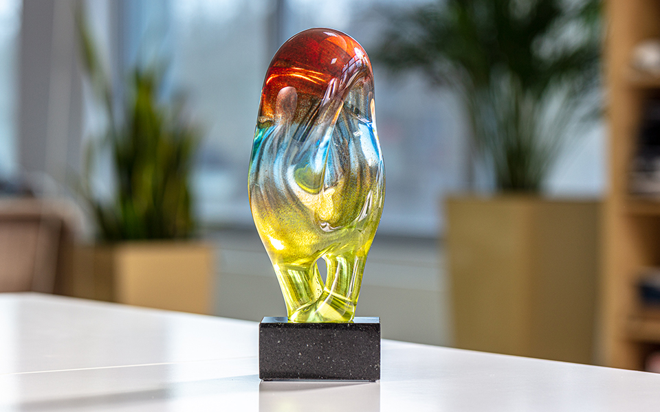 Premium Custom Awards Gallery Handmade Blown Art Glass Award